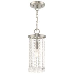 Elizabeth 1 Light Brushed Nickel Mini Pendant
