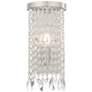Elizabeth 12 1/2 High Brushed Nickel and Crystal Wall Sconce Light