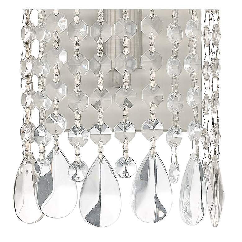 Image 2 Elizabeth 12 1/2 High Brushed Nickel and Crystal Wall Sconce Light more views
