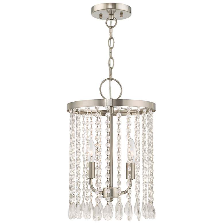 Image 2 Elizabeth 2 Light Brushed Nickel Mini Pendant