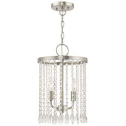 Elizabeth 2 Light Brushed Nickel Mini Pendant