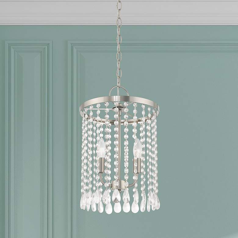 Image 1 Elizabeth 2 Light Brushed Nickel Mini Pendant