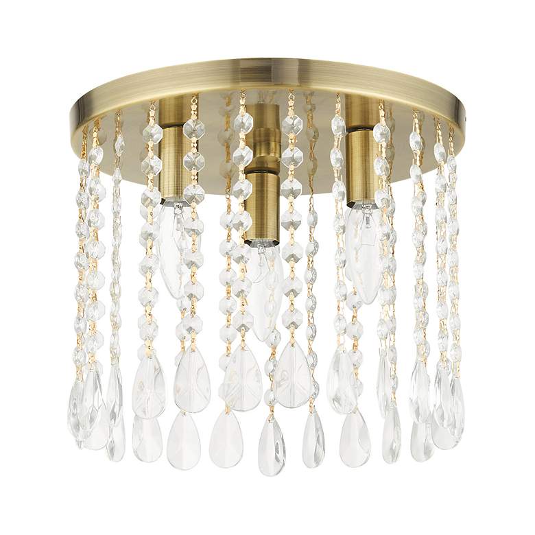 Image 3 Elizabeth 3 Light Antique Brass Flush Mount more views