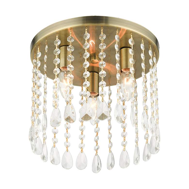 Image 5 Elizabeth 3 Light Antique Brass Flush Mount more views