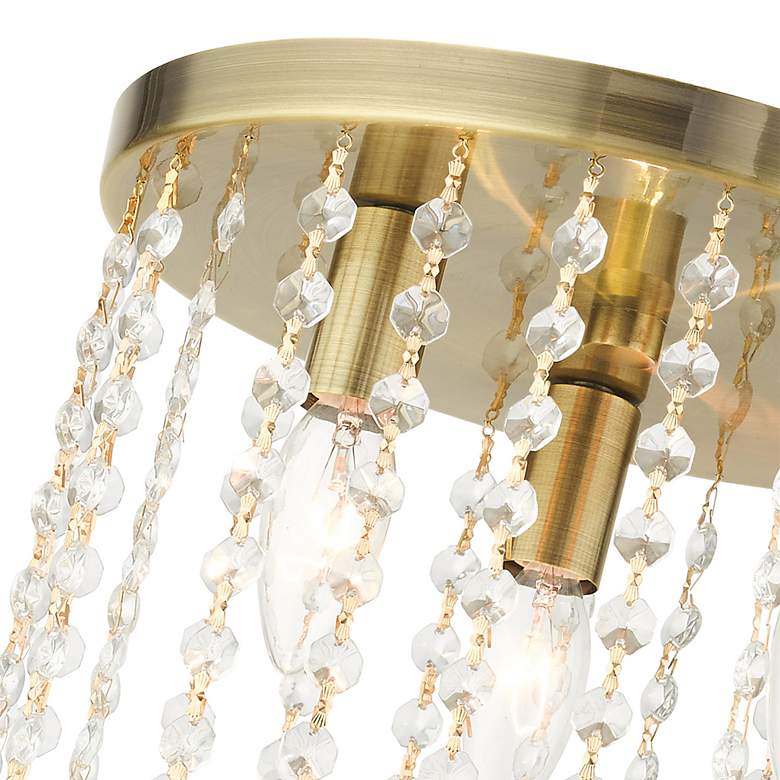 Image 6 Elizabeth 3 Light Antique Brass Flush Mount more views