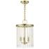 Elizabeth 3 Light Antique Brass Pendant Chandelier