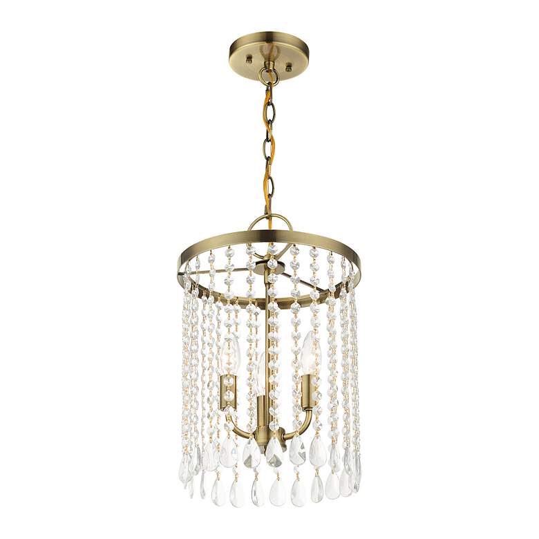 Image 5 Elizabeth 3 Light Antique Brass Pendant Chandelier more views