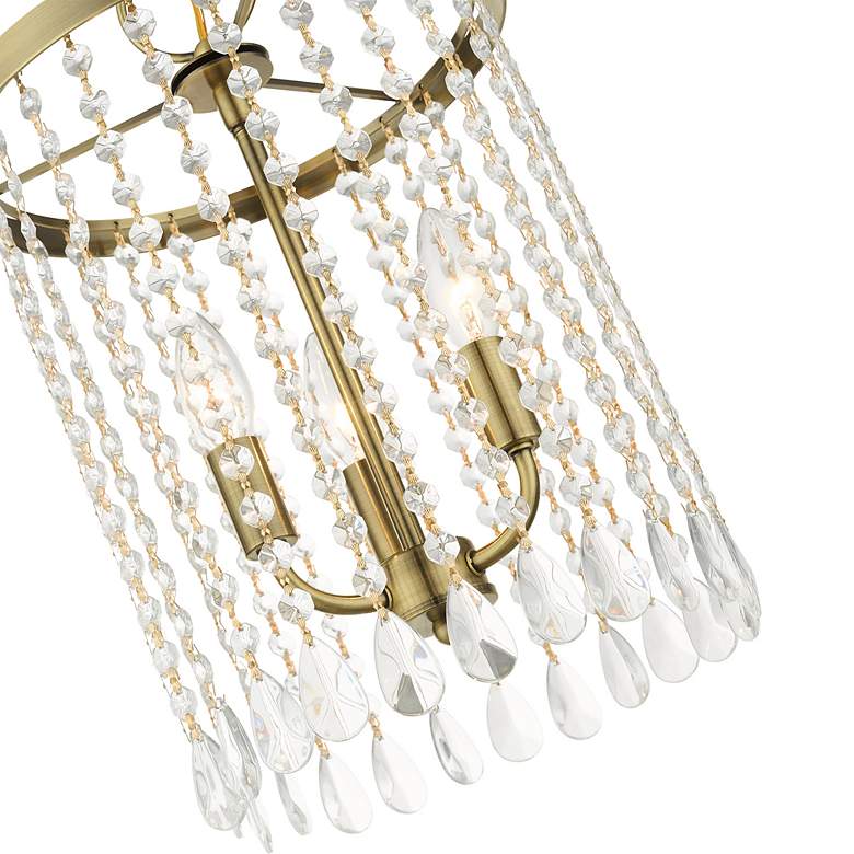 Image 6 Elizabeth 3 Light Antique Brass Pendant Chandelier more views