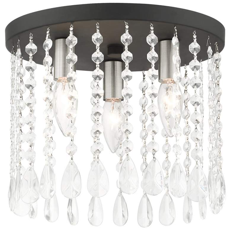 Image 1 Elizabeth 3 Light Black Flush Mount