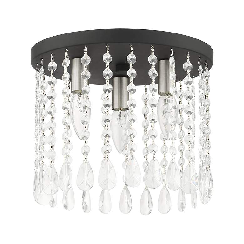 Image 3 Elizabeth 3 Light Black Flush Mount more views