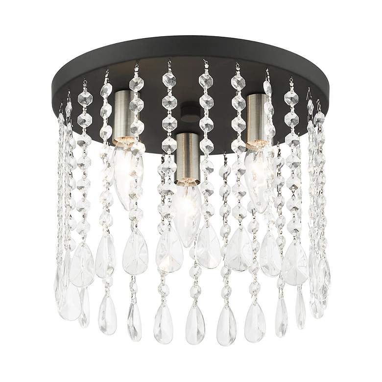 Image 4 Elizabeth 3 Light Black Flush Mount more views