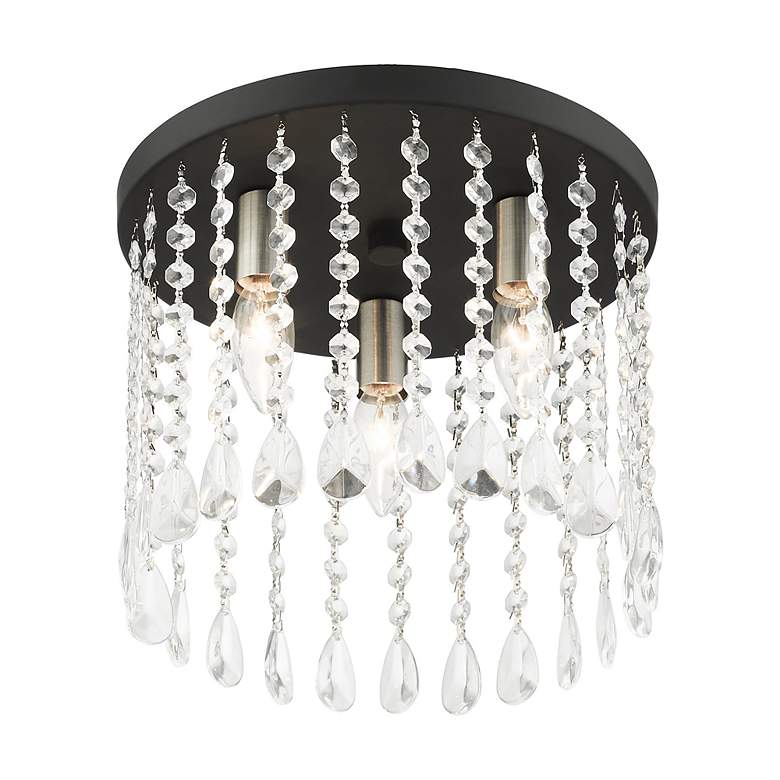 Image 5 Elizabeth 3 Light Black Flush Mount more views