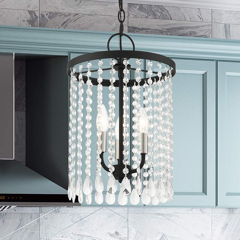 Image 1 Elizabeth 3 Light Black Pendant Chandelier