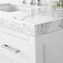 Elizabeth 36" Wide Single Sink White Marble Vanity