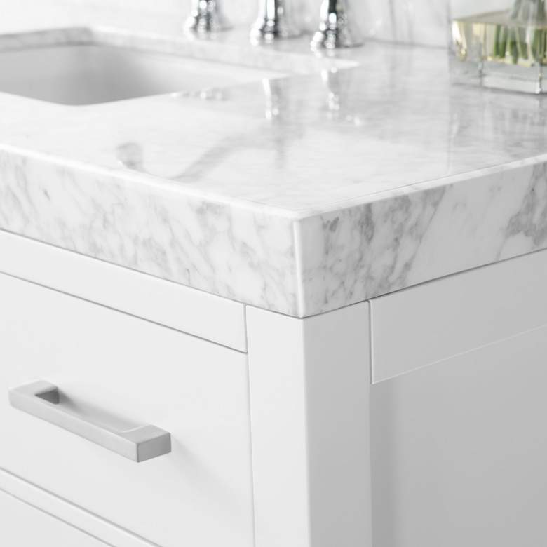 Image 3 Elizabeth 36 inch Wide Single Sink White Marble Vanity more views