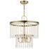 Elizabeth 4 Light Antique Brass Pendant Chandelier