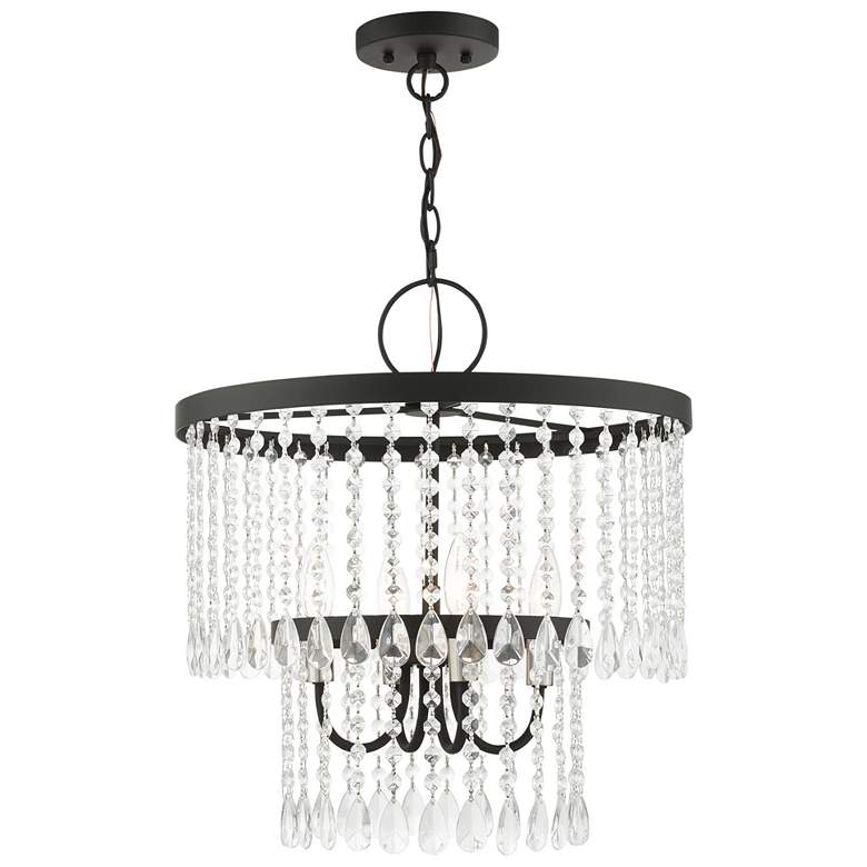 Image 1 Elizabeth 4 Light Black Pendant Chandelier