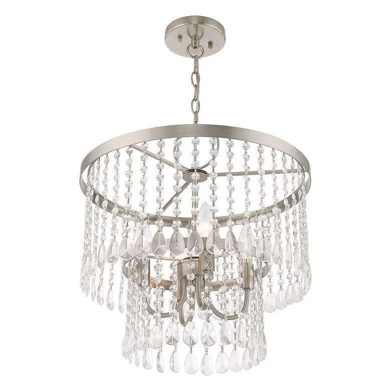 Image 6 Elizabeth 4 Light Brushed Nickel Pendant Chandelier more views