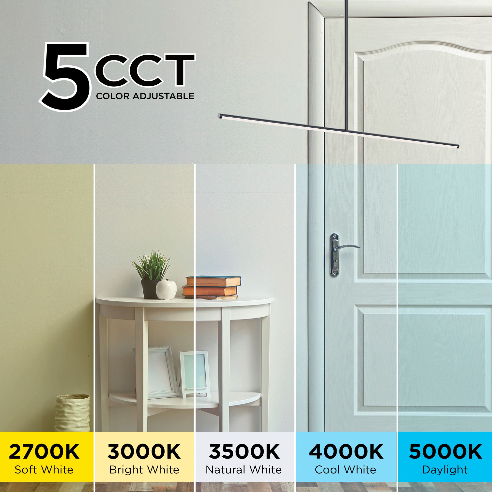 Image 4 Elizabeth 42" Wide Black 25W LED Pendant more views