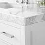 Elizabeth 48" Wide Nickel White Marble Single Sink Vanity