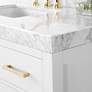 Elizabeth 48"W Gold Hardware White Marble Single Sink Vanity
