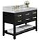 Elizabeth 48"W Onyx Black White Marble Single Sink Vanity