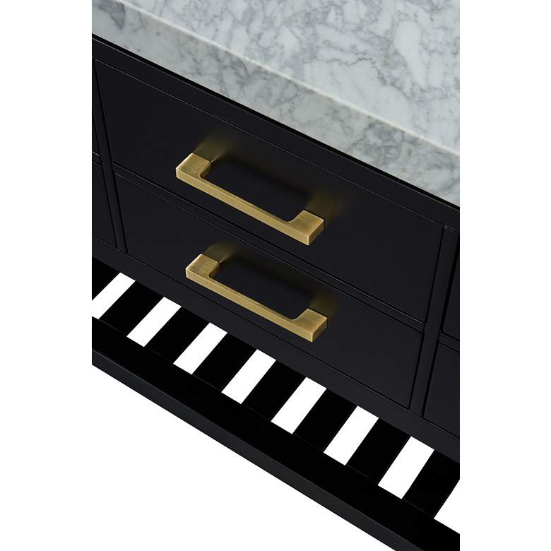 Image 7 Elizabeth 48 inchW Onyx Black White Marble Single Sink Vanity more views