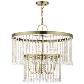 Image1 of Elizabeth 5 Light Antique Brass Pendant Chandelier