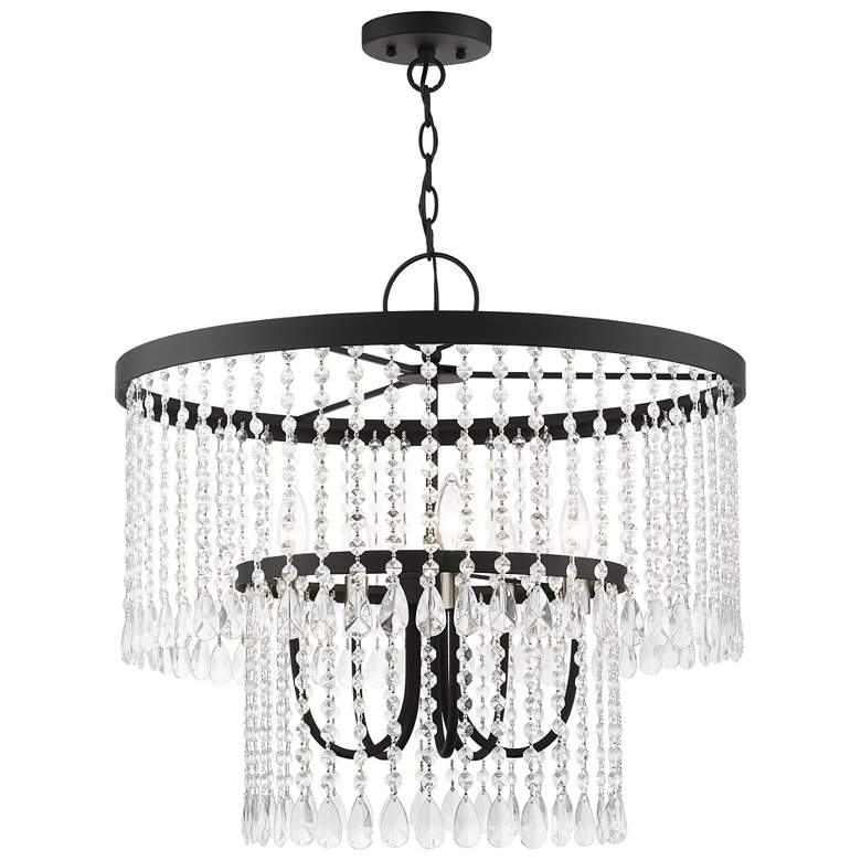 Image 1 Elizabeth 5 Light Black Pendant Chandelier