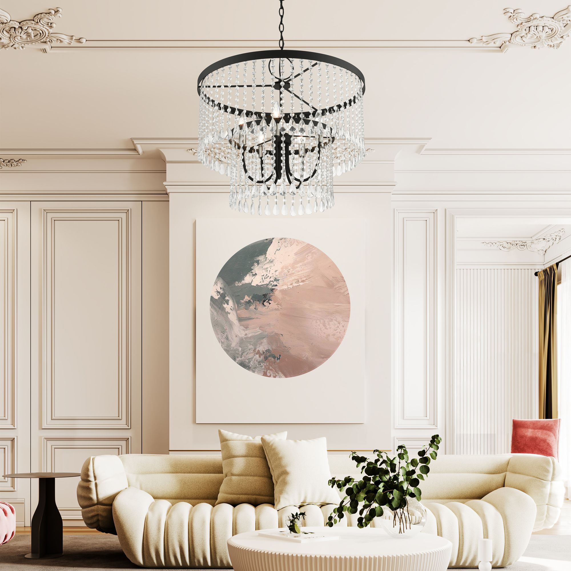 Elizabeth 5 Light Black Pendant Chandelier