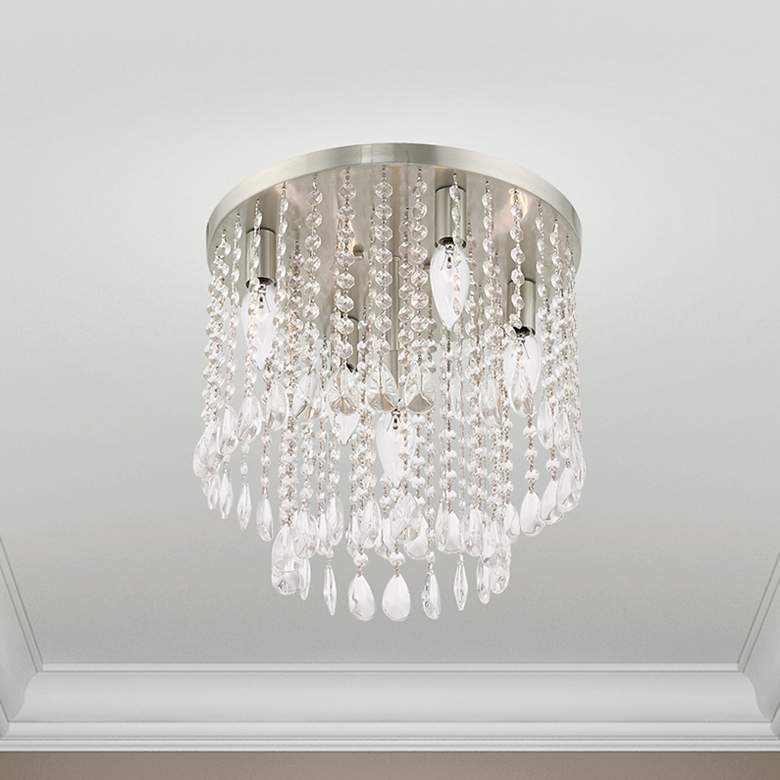 Image 1 Elizabeth 5 Light Brushed Nickel Ceiling Mount