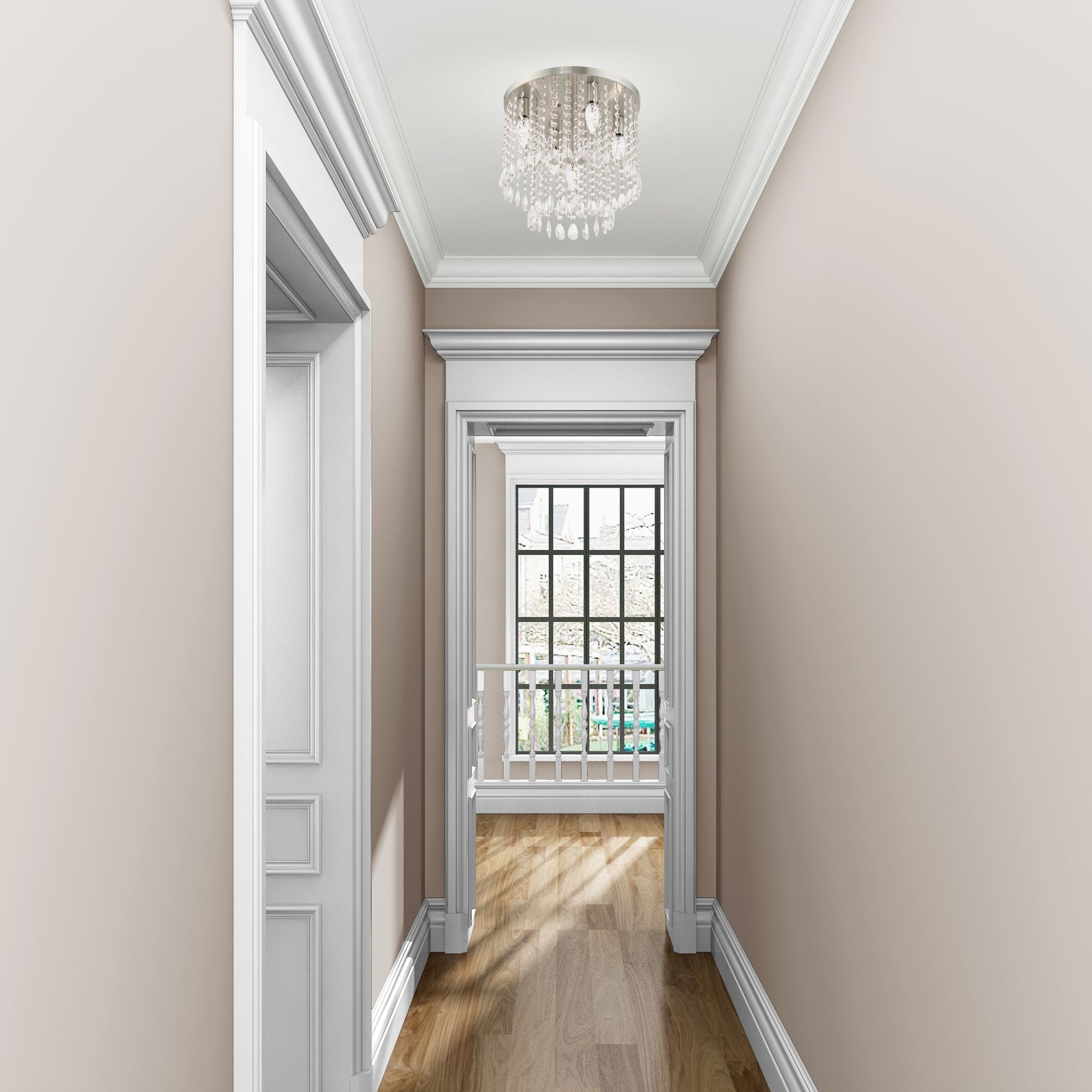 Elizabeth 5 Light Brushed Nickel Ceiling Mount