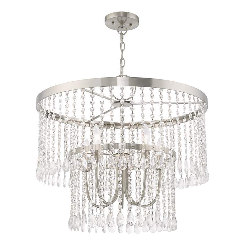 Image 5 Elizabeth 5 Light Brushed Nickel Pendant Chandelier more views