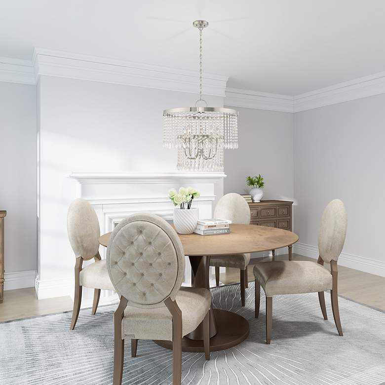 Image 7 Elizabeth 5 Light Brushed Nickel Pendant Chandelier more views