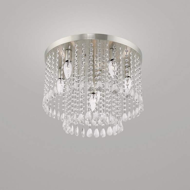 Image 1 Elizabeth 6 Light Brushed Nickel Ceiling Mount