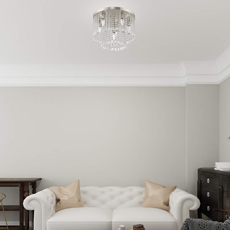 Image 6 Elizabeth 6 Light Brushed Nickel Ceiling Mount more views