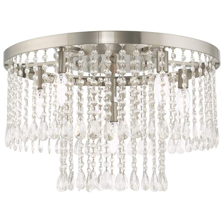 Image 1 Elizabeth 6 Light Brushed Nickel Ceiling Mount