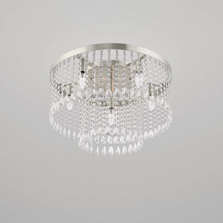 Image 1 Elizabeth 6 Light Brushed Nickel Ceiling Mount