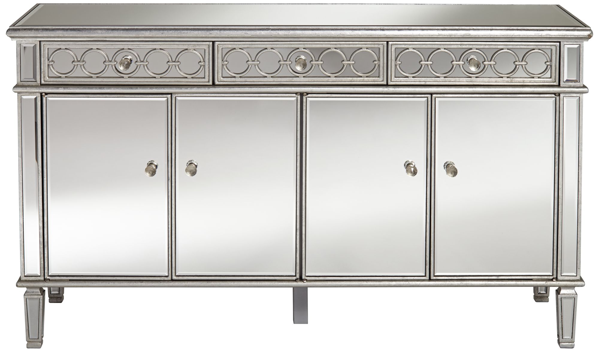 buffet table silver