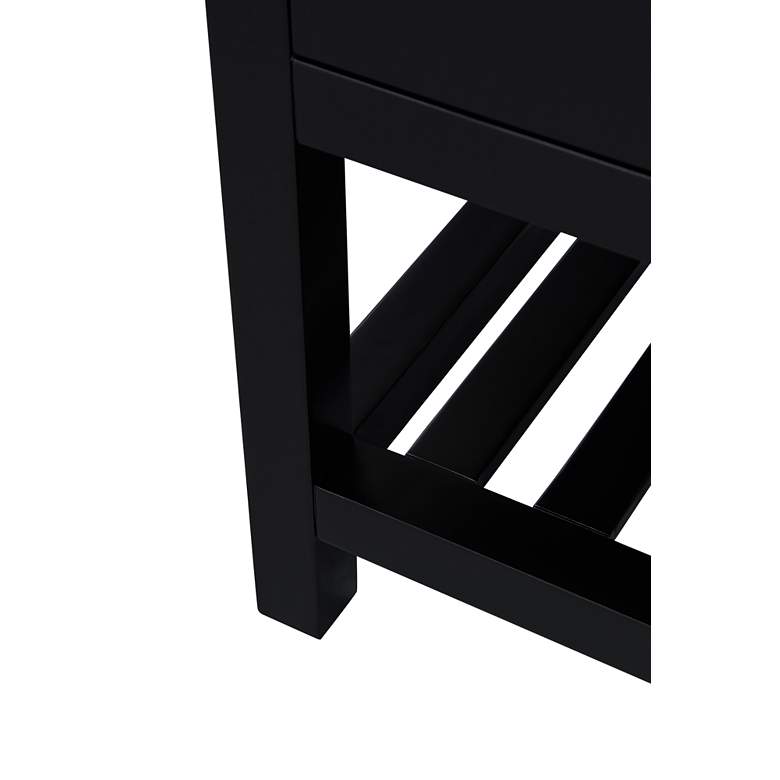 Image 5 Elizabeth 60"W Onyx Black White Marble Double Sink Vanity more views