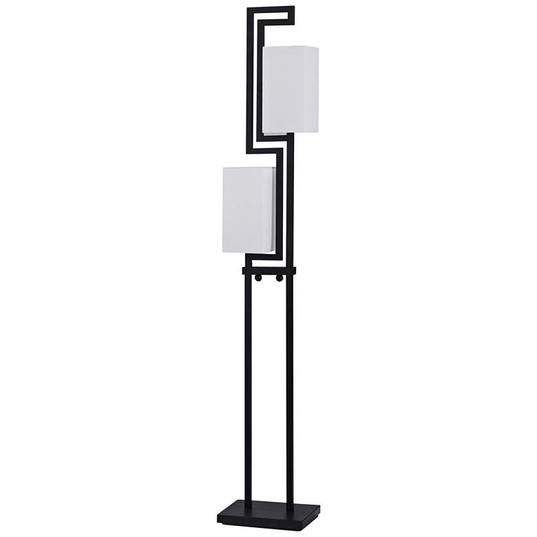 Image 1 Elizabeth Black Metal 2-Light Geometric Floor Lamp