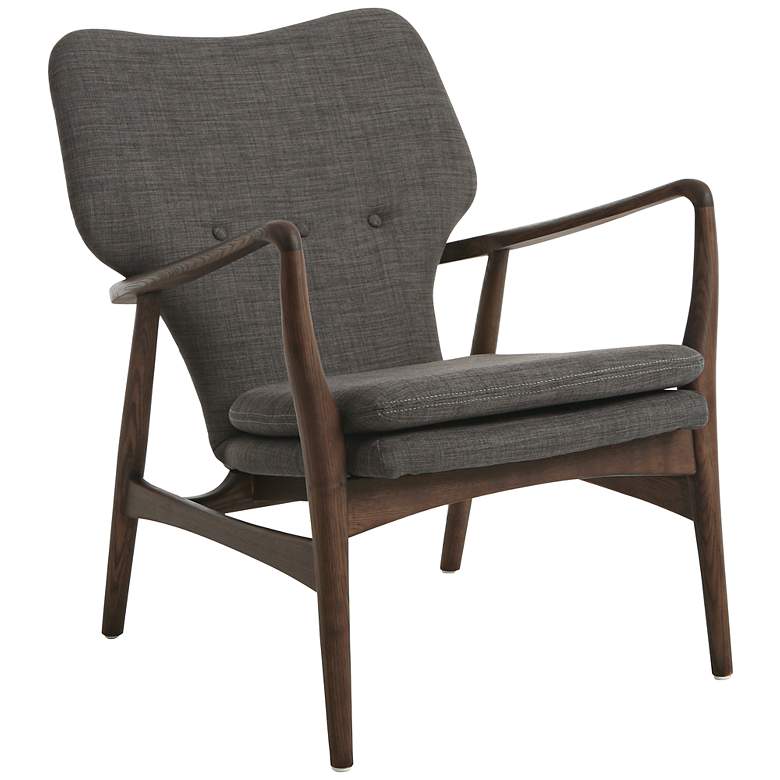 Image 1 Elizabeth Gray Upholstered with Walnut Frame Club Chair