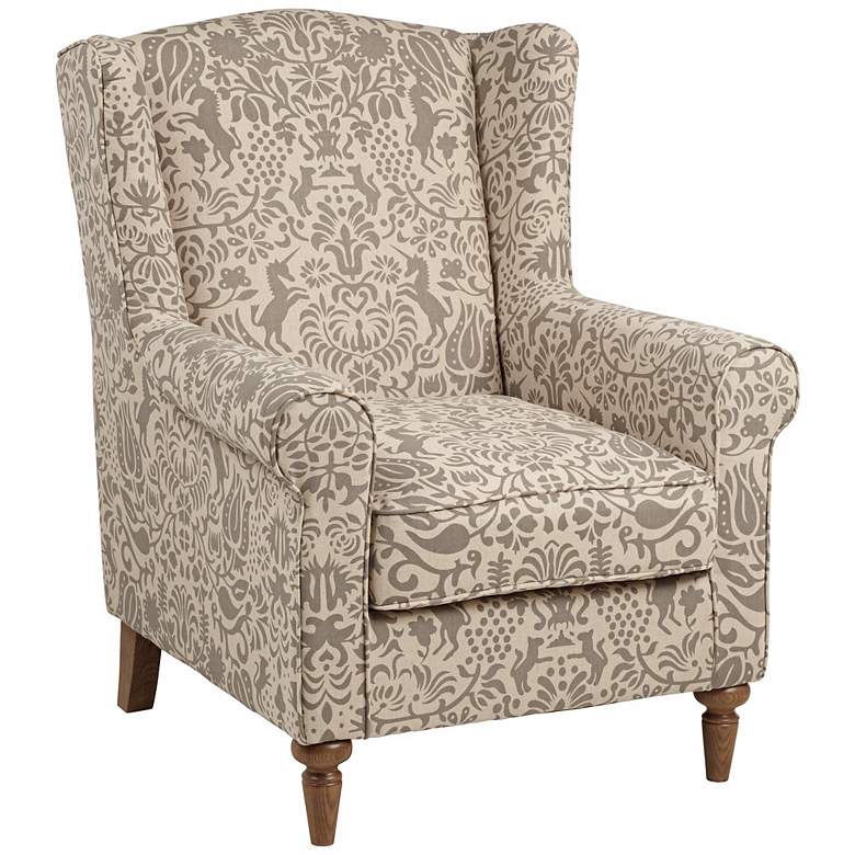 Image 1 Elizabeth Gray Wingback Chair