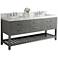 Elizabeth Sapphire Gray 72" Marble-Top Double Sink Vanity