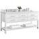 Elizabeth White 72" Wide Italian Marble Double Sink Vanity