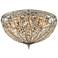 Elizabethan 17" Wide Weathered Zinc 6-Light Ceiling Light