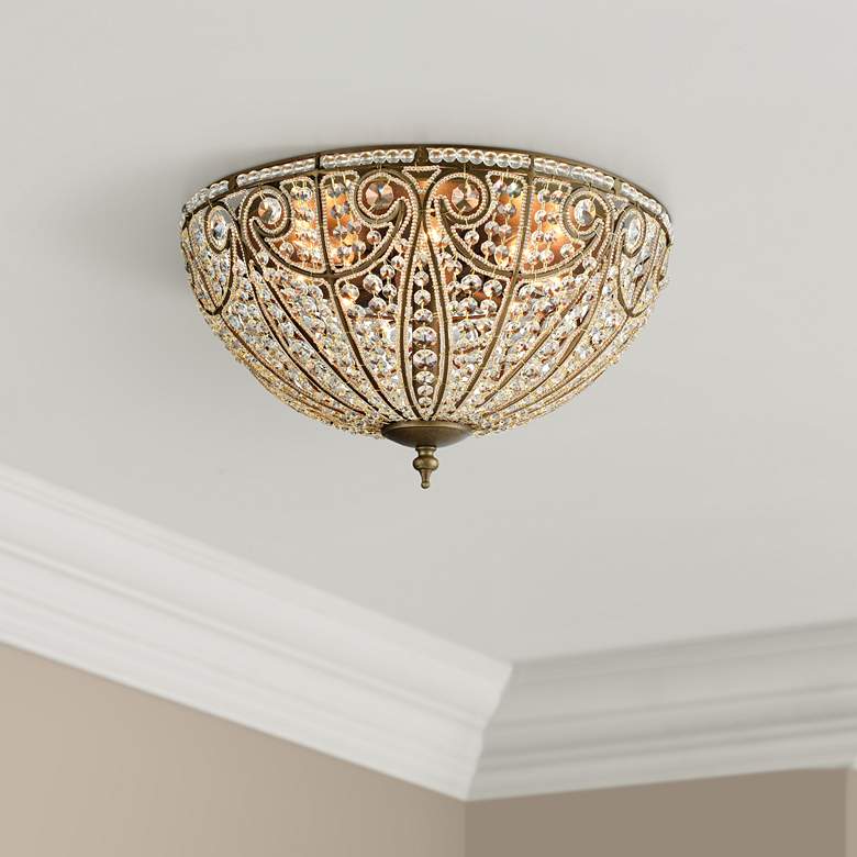 Image 1 Elizabethan 22" Wide Dark Bronze 8-Light Ceiling Light