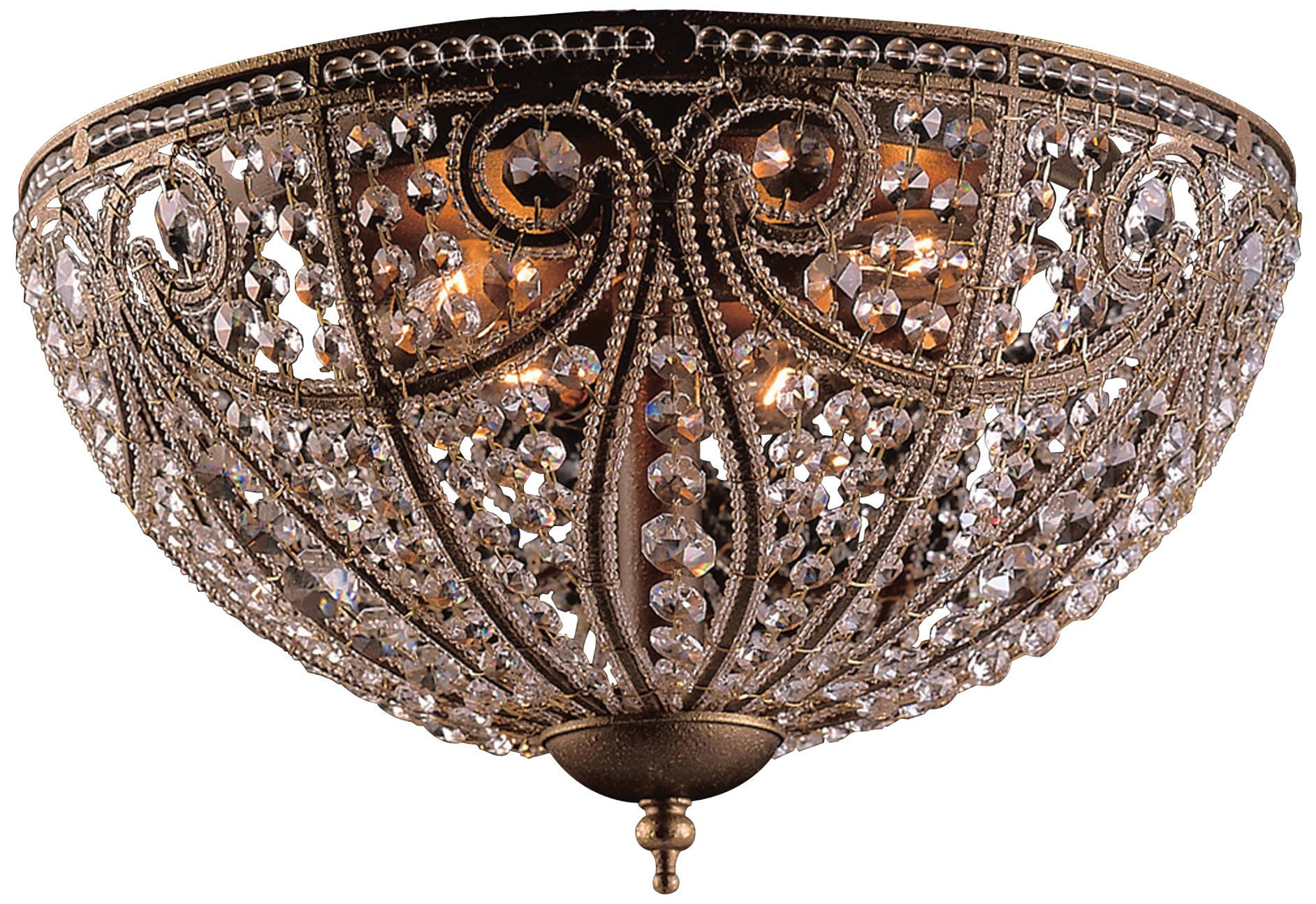 Elizabethan Collection 17" Wide Bronze Ceiling Light Fixture