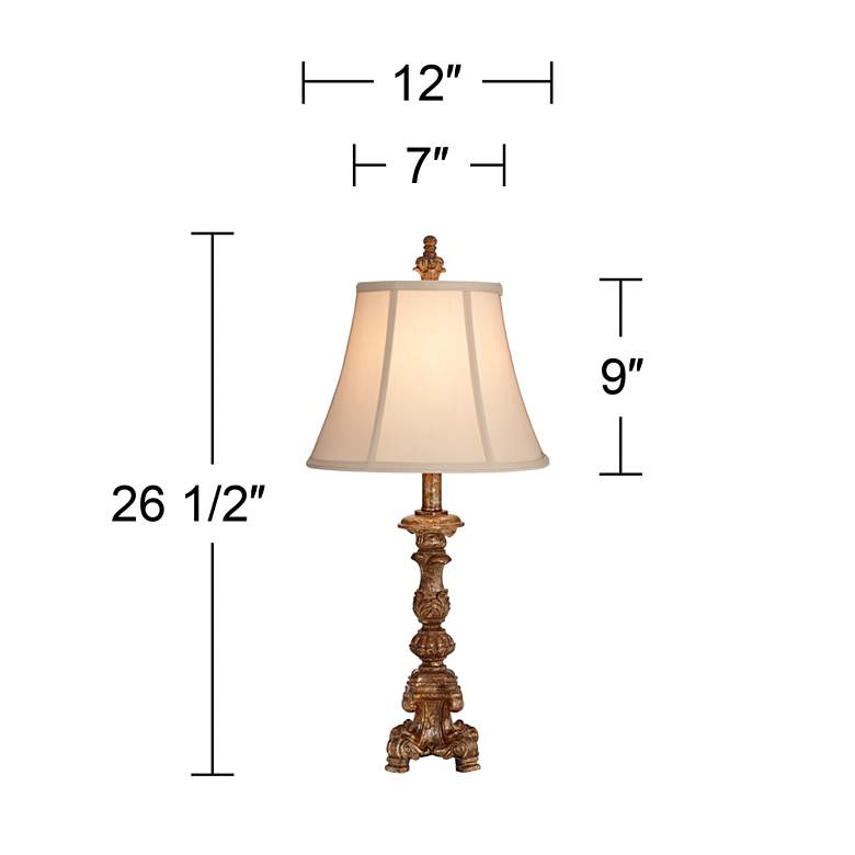 Elize Traditional Bronze Finish Table Lamps Set of 2 more views