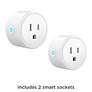 Elize White-Washed Table Lamps Set of 2 with Smart Sockets